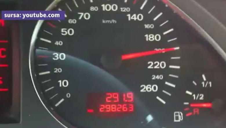 S-a filmat, gonind prin ceata, pe autostrada, cu 200 km/h Imagine