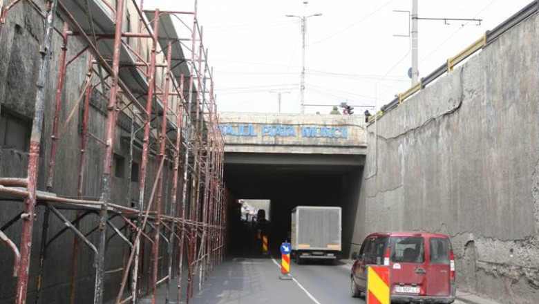 S-au reluat lucrarile de reabilitare a Pasajului Muncii. Costurile totale se ridica la 99 milioane de lei Imagine