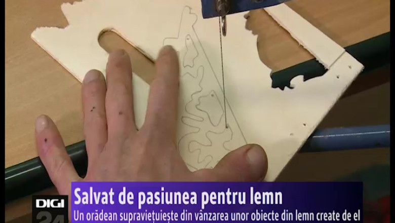 Salvat de pasiunea pentru lemn. Un oradean supravietuieste din vanzarea unor obiecte create de el Imagine