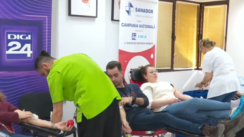 Sange pentru bolnavii din spitalele din Bucuresti donat de medici la Universitatea de Medicina si Farmacie „Carol Davila” Imagine
