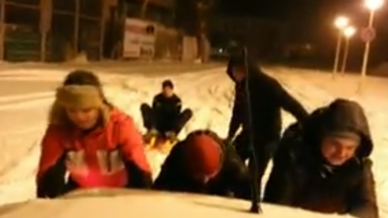 Sanie trasa de masina in Mamaia Imagine