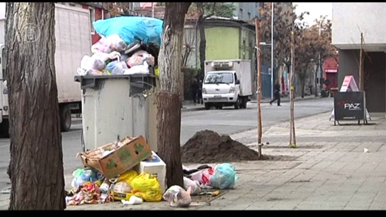 Santiago de Chile, acoperit de gunoaie Imagine