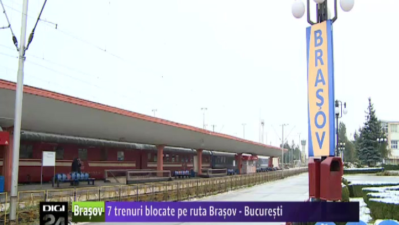Sapte trenuri blocate pe ruta Brasov - Bucuresti Imagine
