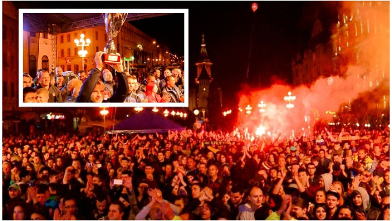 Sarbatoare in Piata Victoriei! Campionii Romaniei la rugby, primiti de mii de timisoreni Imagine