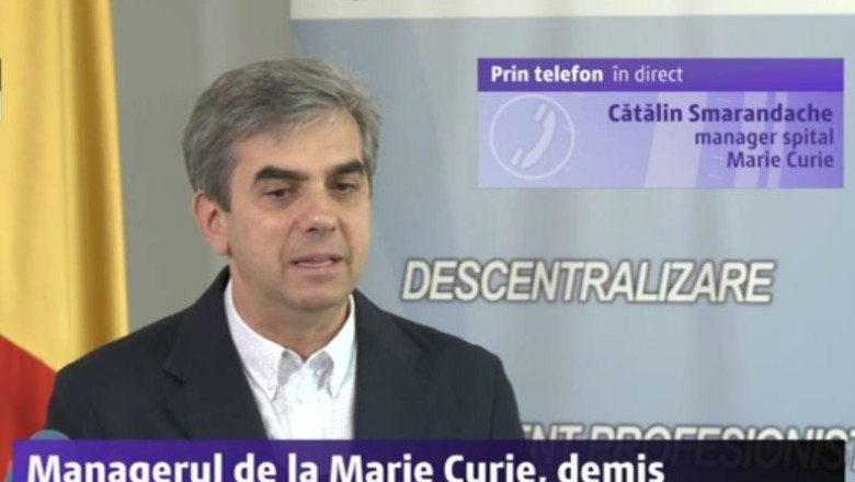 SCANDAL MINISTER-„MARIE CURIE”. Managerul spitalului: Nu din cauza mea nu s-au gasit specialisti. Demiterea ar fi ilegala Imagine
