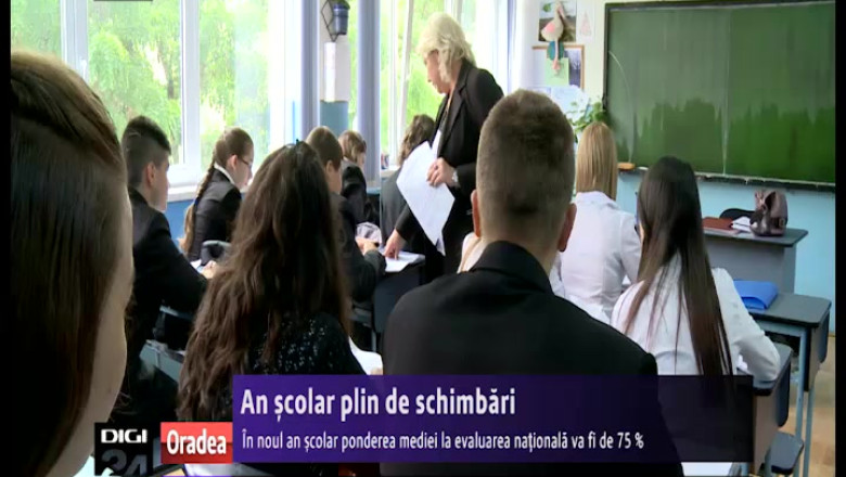 Scoala cu schimbari. In noul an de invatamant ponderea mediei la evaluarea nationala va fi de 75 % Imagine