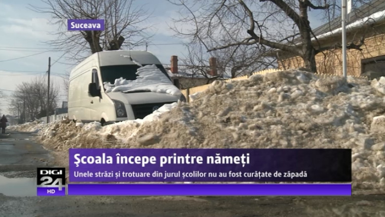 Scoala incepe printre nameti. Zapada, gheata si noroiul inconjoara unitatile de invatamant Imagine