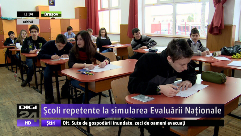 Scoli repetente la simularea Evaluarii Nationale Imagine