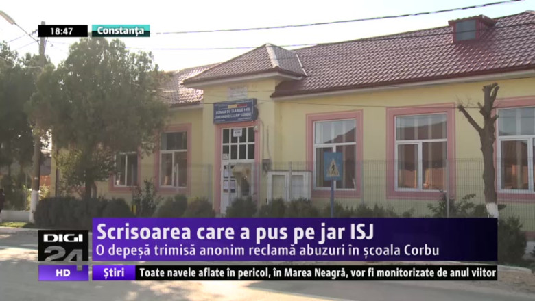 Scrisoarea care a pus pe jar ISJ. O depesa trimisa anonim reclama abuzuri in scoala Corbu Imagine