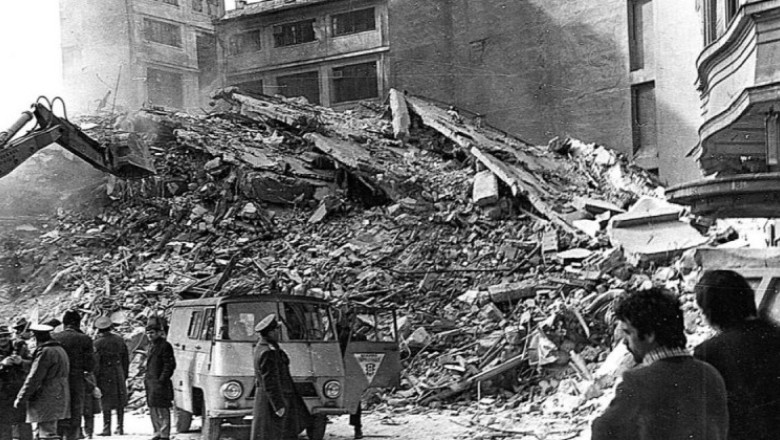 Se implinesc 47 de ani de la cutremurul din 4 martie 1977. 56 de secunde de groaza, peste 1.500 de morti. Imaginile dezastrului Imagine