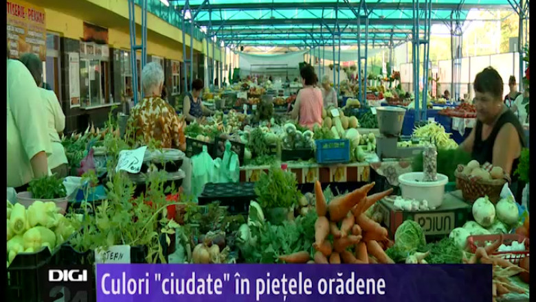 Se intampla intr-o piata din Oradea: fructe si legume colorate de... copertina Imagine