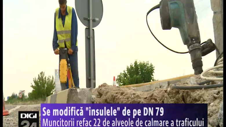 Se modifica "insulele" de calmare a traficului de pe DN 79. Alveolele au provocat moartea a cinci persoane Imagine