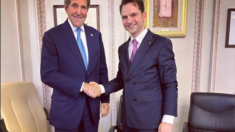 Sebastian Burduja a discutat cu John Kerry despre accelerarea programului nuclear civil romanesc Imagine