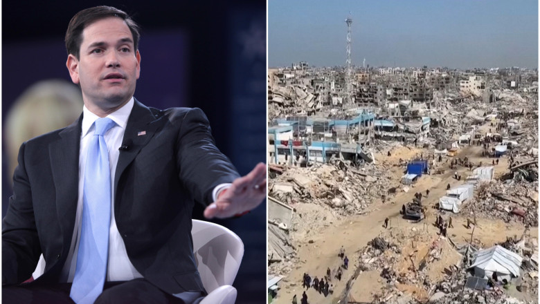 Secretarul de stat al SUA, Marco Rubio, clarifica propunerea „generoasa” a lui Donald Trump de a reloca populatia din Gaza Imagine