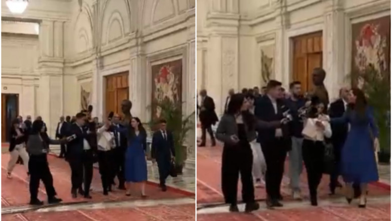 Sefa partidului lui Calin Georgescu a bruscat jurnalistii pe holurile Parlamentului Imagine