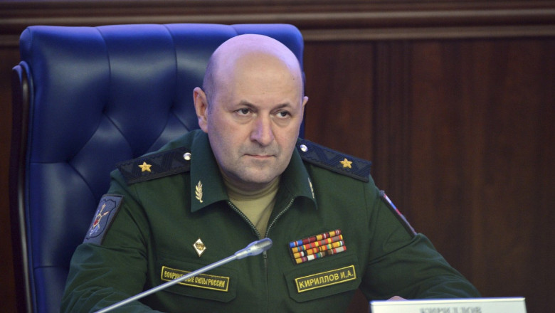 Seful fortelor ruse de protectie nucleara a fost ucis de o bomba ascunsa intr-un scuter parcat in apropiere de palatul lui Putin Imagine