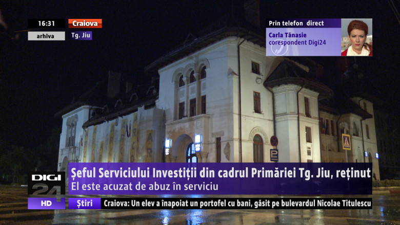 Seful Serviciului Investitii din cadrul Primariei Tg. Jiu, retinut Imagine