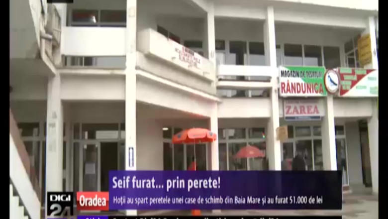 Seif furat prin perete! Hotii au spart peretele unei case de schimb din Baia Mare si au furat 51.000 de lei Imagine