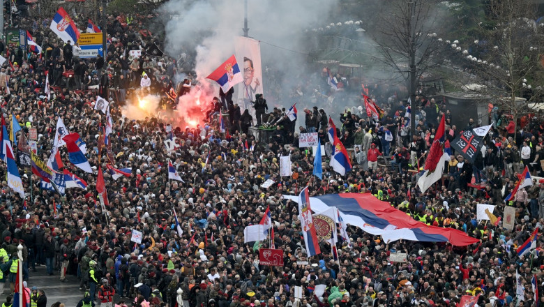 Serbia, somata de CEDO sa nu foloseasca „arme sonore” impotriva manifestantilor, dupa plangerile legate de „tunul sonic” Imagine