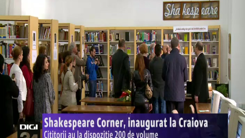 Shakespeare Corner, inaugurat la Craiova. Cititorii au la dispozitie 200 de volume Imagine