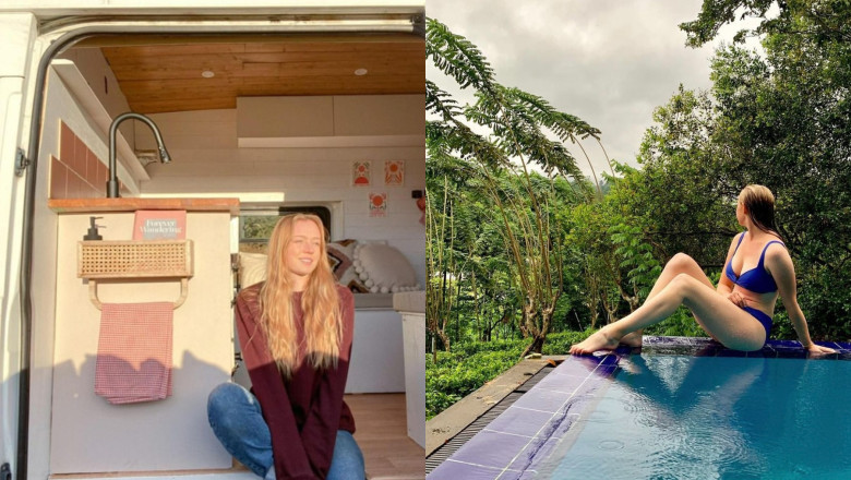 Si-a cumparat o duba veche si a transformat-o singura in casa. Acum calatoreste non-stop si lucreaza de la distanta Imagine