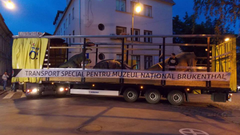 SIBIU. Sase dinozauri, montati in curtea Muzeului Brukenthal Imagine