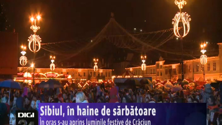 Sibiul, in haine de sarbatoare. In oras s-au aprins luminile festive de Craciun  Imagine