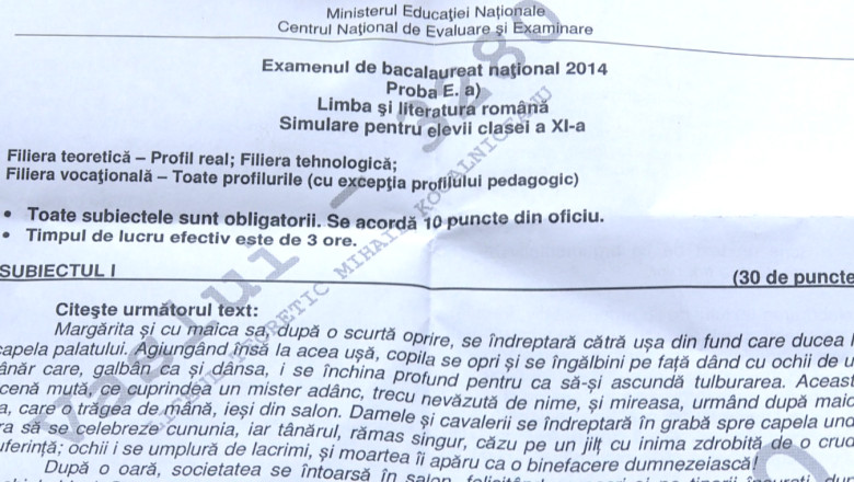 Simularea bacalaureatului, boicotata la Vaslui. Profesorii de limba romana au refuzat sa corecteze tezele Imagine