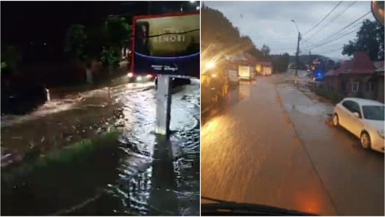 Sinaia si Busteni s-au inundat dupa ploaia torentiala de marti seara Imagine