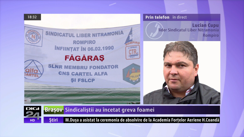 Sindicalistii, de la Nitramonia din Fagaras, au incetat greva foamei Imagine