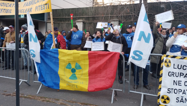 Sindicalistii din Energie protesteaza impotriva noii legi a pensiilor: „Pune in pericol lucratorii din domeniul nuclear” Imagine