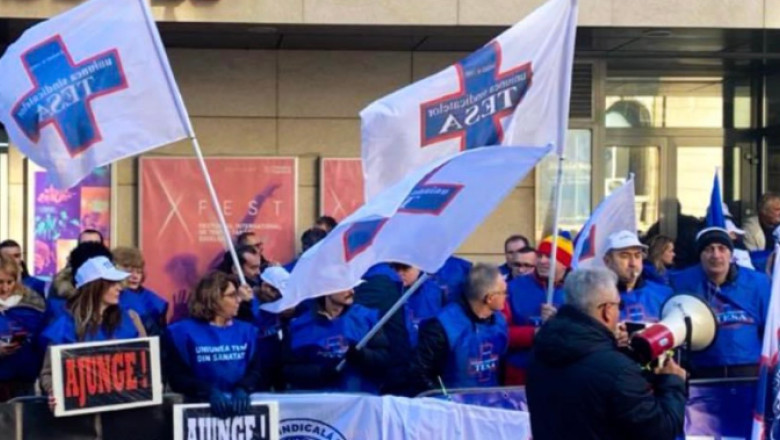 Sindicalistii din Sanatate condamna decizia Guvernului de a amana acordarea drepturilor salariale castigate definitiv in instanta Imagine