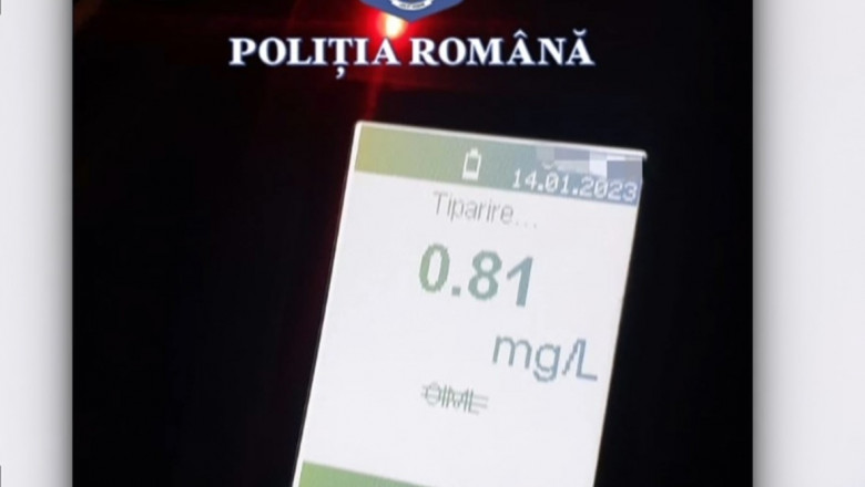Sofer beat, oprit cu 13 focuri de arma de politisti in Olt Imagine