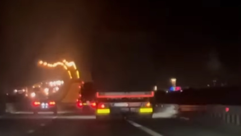 Sofer de TIR, cetatean strain, prins cand circula haotic pe Autostrada A1. Barbatul avea o alcoolemie de 2,67 g/l Imagine