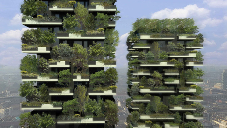 Solutie in calea poluarii. La Milano va fi inaugurata prima padure verticala din lume Imagine