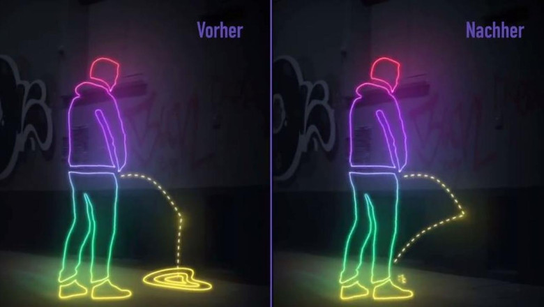 Solutie pentru un cartier curat, in Hamburg: cei care urineaza pe strazi, descurajati cu o vopsea care „riposteaza” Imagine