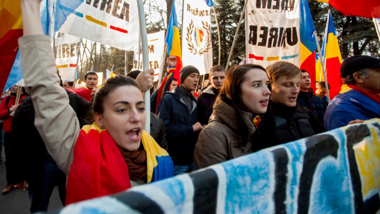 Sondaj in Republica Moldova. O persoana din cinci este sigura ca se va face unirea cu Romania Imagine