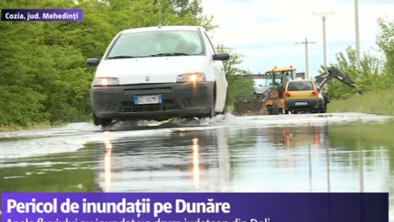 Sosea inundata de Dunare. Sectorul Portile de Fier-Zimnicea, sub cod portocaliu Imagine