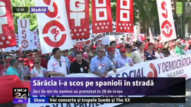 Spaniolii protesteaza in strada impotriva austeritatii Imagine