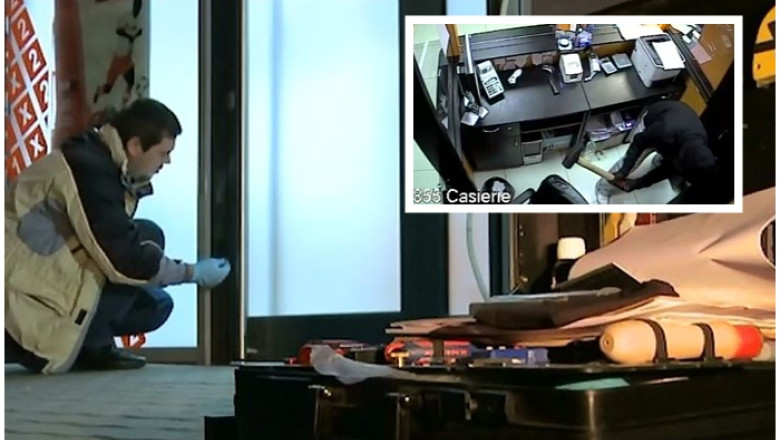 Spargere, intr-un minut, la o casa de pariuri sportive din Timisoara. Hotii au fugit cu un taximetru. Acesta a fost blocat, dupa o cursa nebuna, de politisti! Imagine