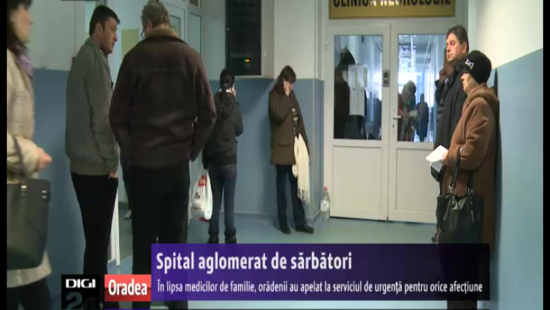 Spital aglomerat de sarbatori. In lipsa medicilor de familie, oradenii au apelat la serviciul de urgenta pentru orice afectiune Imagine