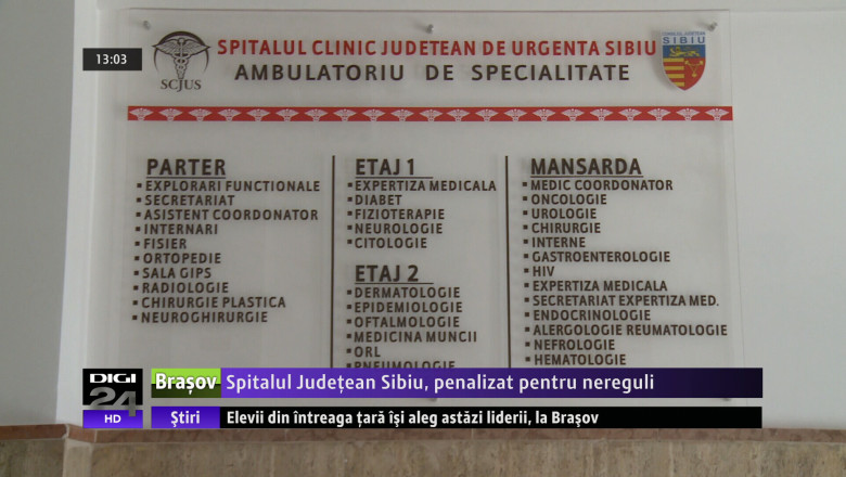 Spitalul Judetean Sibiu, penalizat pentru nereguli Imagine