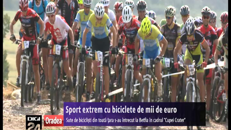 Sport extrem cu biciclete de mii de euro. Sute de biciclisti s-au intrecut la Betfia, in cadrul "Cupei Crater" Imagine