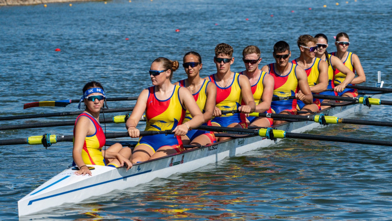 Sportivii romani au castigat sase medalii de aur, una de argint si doua de bronz la Europenele de canotaj Under-23 Imagine