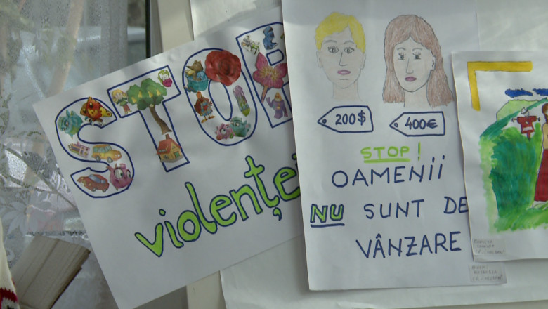 Spun "stop violentei" prin desen. Copiii din centrele de plasament arata ca abuzul nu este o solutie Imagine