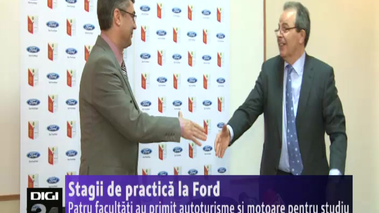 Stagii de practica la Ford. Patru facultati au primit autoturisme si motoare pentru studiu Imagine