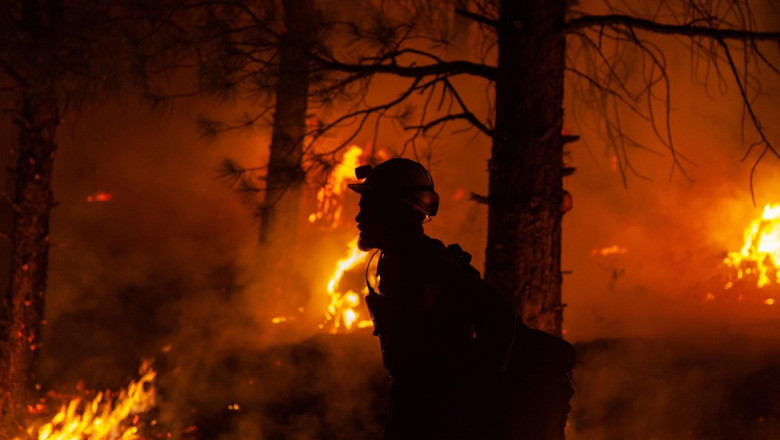 Stare de urgenta in statul american New Jersey. Peste 3.000 de oameni evacuati din cauza unui incendiu de vegetatie Imagine