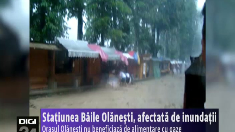 Statiunea Baile Olanesti, afectata de inundatii. Orasul Olanesti nu beneficiaza de alimentare cu gaze Imagine