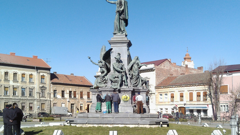 Statuia Libertatii din Parcul Reconcilierii Romano-Ungare, vandalizata: „Este un gest regretabil” Imagine