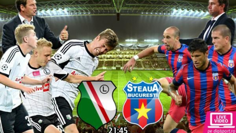 Steaua s-a calificat in grupele Ligii Campionilor, dupa 2-2 cu Legia, la Varsovia Imagine